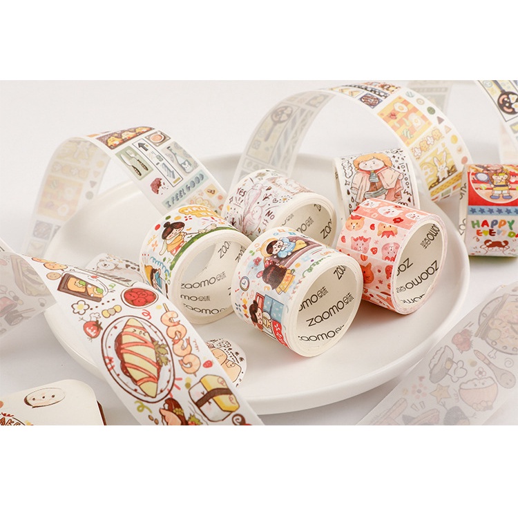 Băng keo Washi tape hoạt hình dễ thương - 3,5x35cm