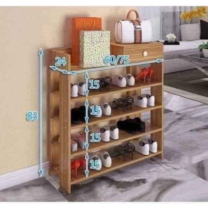 Kệ để giày, kệ giày, kệ giày dép,tủ giày gỗ 5 tầng kích thước 83cm*24cm*60cm thông minh