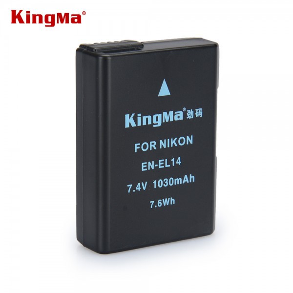 Bộ 2 pin 1 sạc Kingma cho Nikon EN-EL14 + Hộp đựng Pin, Thẻ nhớ