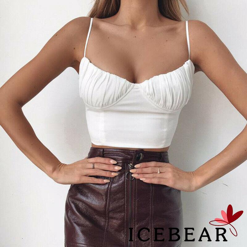 ✸ღ✸Sexy Womens Spaghetti Strap Sleevess Fit Vest Tank Crop Tops Summer Shirt