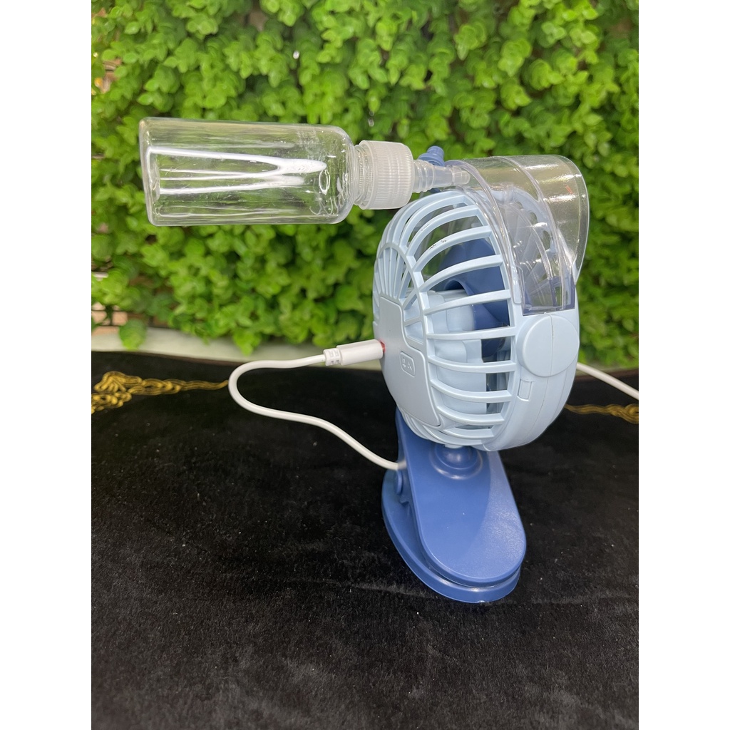 Quạt Phun Sương Mini Spray Fan, 3 Chế Độ Phun Sương, Quạt Kèm Phun Sương, Có Đèn, Thiết Kế Đẹo, Thuận Tiện Mang Đi.
