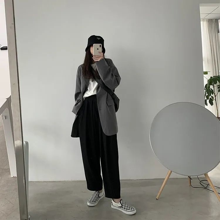 Phụ Nữ Mùa Thu Mới Khí Chất Phù Hợp Với Áo Khoác Phong Cách Hàn Quốc Thời Trang Mỏng Áo Khoác