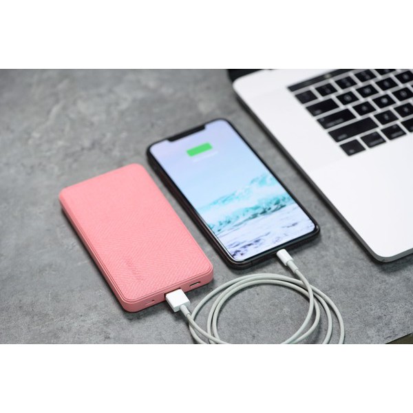 Sạc dự phòng bọc vải Energizer 10000mAh-UE10043, Pin sạc Fabric thời trang ,tích hợp Fast Charging hàng Chính hãng