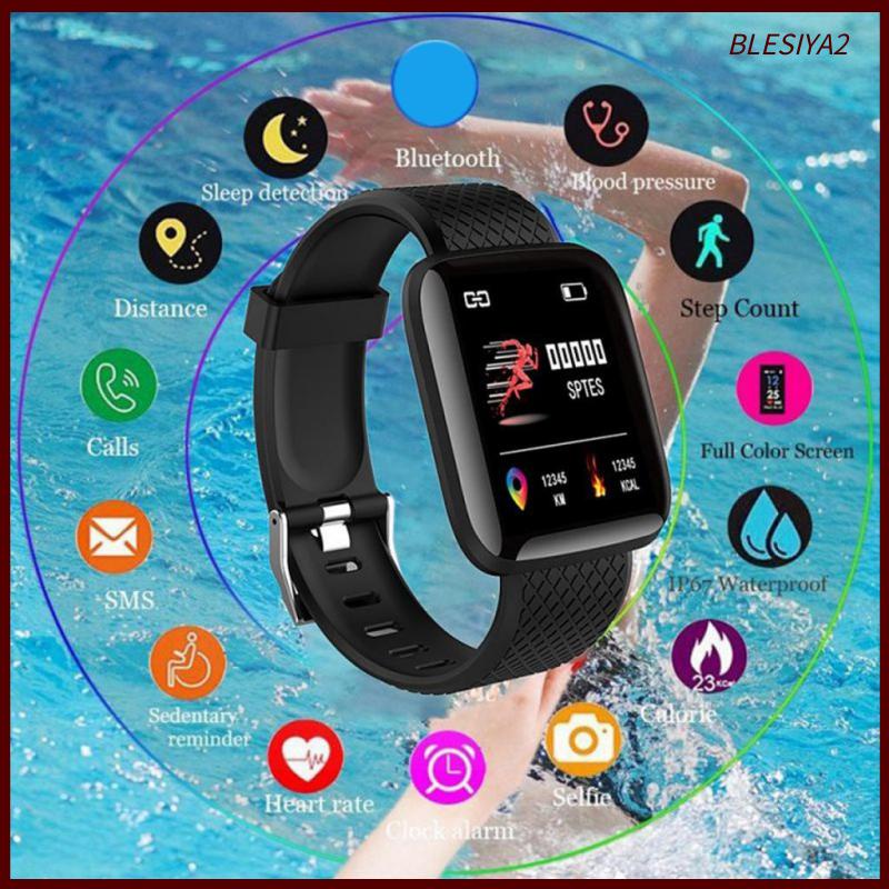 [BLESIYA2]Smart Watch Monitor Waterproof Wristband Sports Tracker Bracelet Black