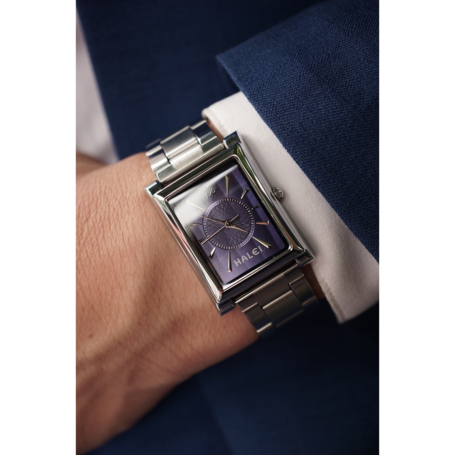 [Mã BLK2 Giảm 5% đơn 199k] Đồng Hồ Nam Mặt Chữ Nhật Halei Dây Thép Chống Gỉ Chống Xước Đồng Hồ Kim Chống Nước | BigBuy360 - bigbuy360.vn