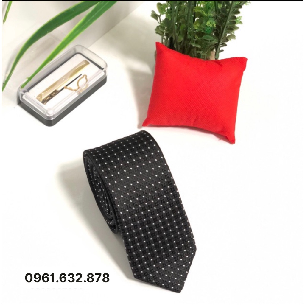 Cà vạt trơn cà vạt chấm bi trẻ trung lịch lãm phong cách Hàn Quốc thời trang dành cho nam