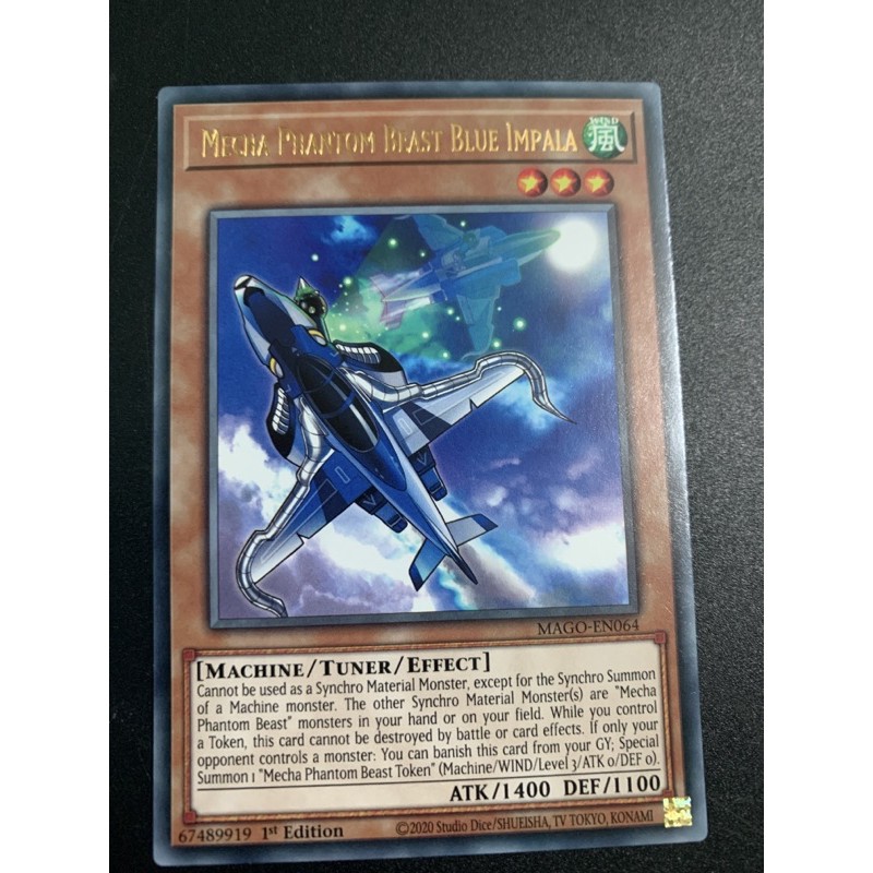 bài yugioh: mecha Phantom beast blue impala