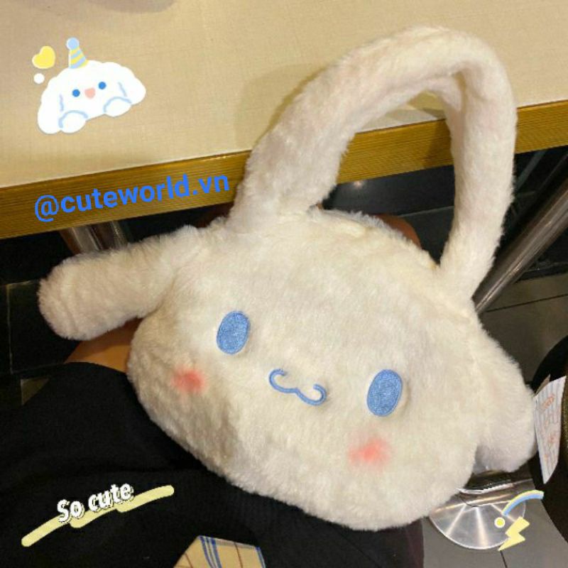 Túi Đeo Chéo Lông Mềm Cinnamoroll Đáng Yêu