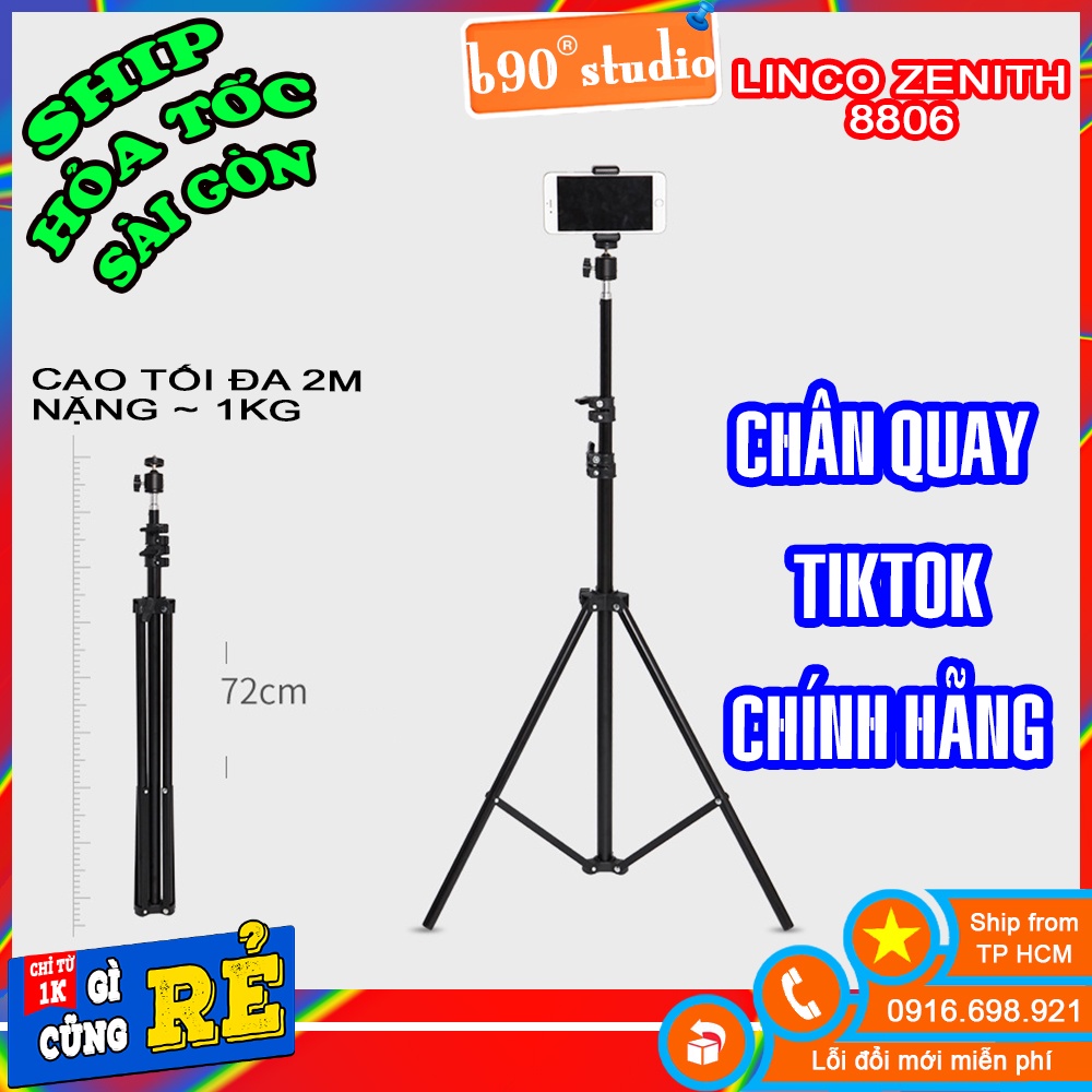 Chân quay tiktok điện thoại camera chân Linco zenith 8806