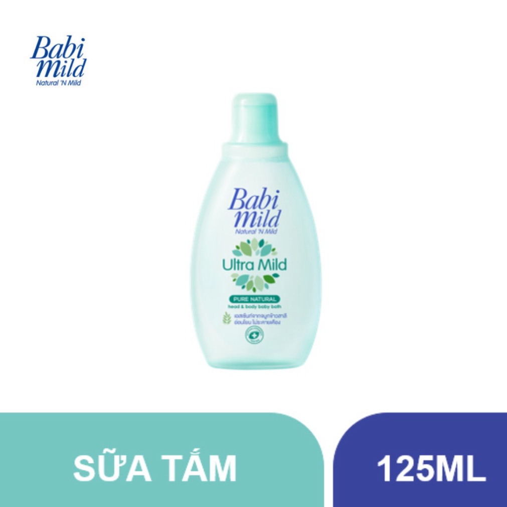 Sữa tắm trẻ em Babi Mild chai 400ml + Tặng 1 Chai 125ml