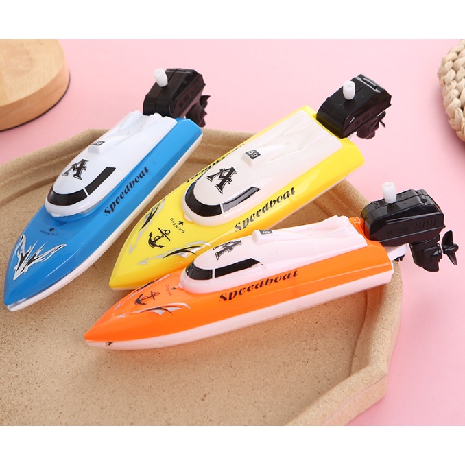 Đồ Chơi Trẻ Em Thuyền Cano Nhựa ABS Chạy Dây Cót