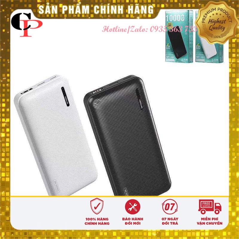 Sạc Dự Phòng 20000mah 10000mah WK DESIGN WP117 Cục pin sạc dự phòng mini sạc nhanh 2 cổng USB 2.1A