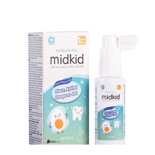 Xịt Chống Sâu Răng MIDKID - Bảo vệ men răng, ngừa ố vàng (cho bé từ 1 tuổi)