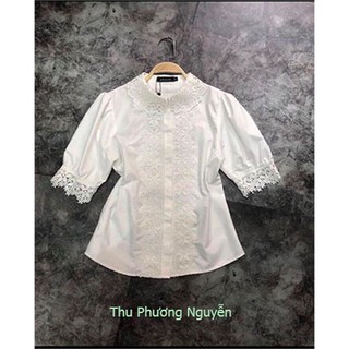 Áo sơ mi trắng ren