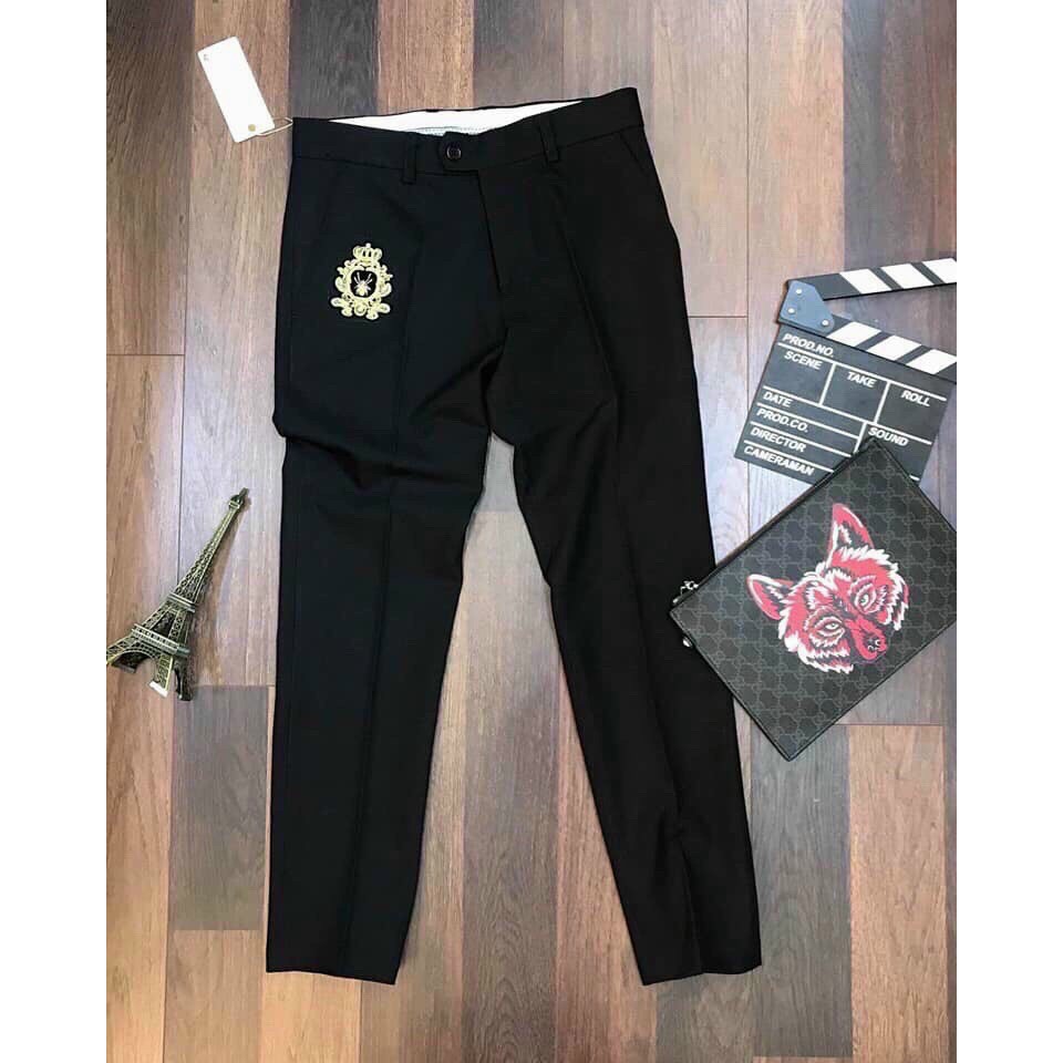 Quần Tây Âu Thêu Logo ❤️FREESHIP❤️ Quần  Âu Nam Cao Cấp Thời Trang Hàn Quốc Co Giãn Chuẩn Hàng Shop Tô Tồ Shop - QTA3