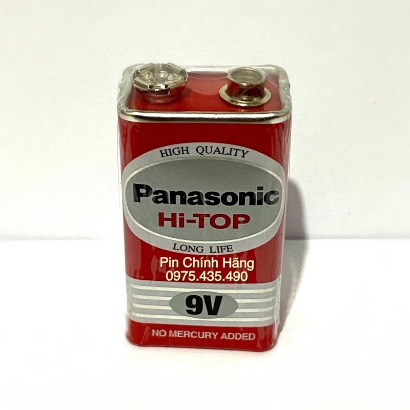 Hộp 12 Viên Pin 9V Panasonic Hi-Top 6F22DT/1S vỉ 1 viên