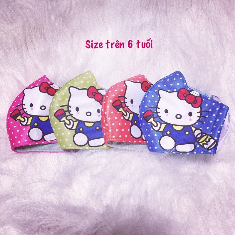 Khẩu trang vải Hello Kitty, Elsa, Nhện  20k/1c