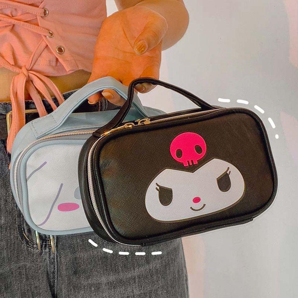 CABEZA Túi Đựng Mỹ Phẩm Bằng PU Họa Tiết Hoạt Hình Melody / Hello Kitty Tiện Dụng