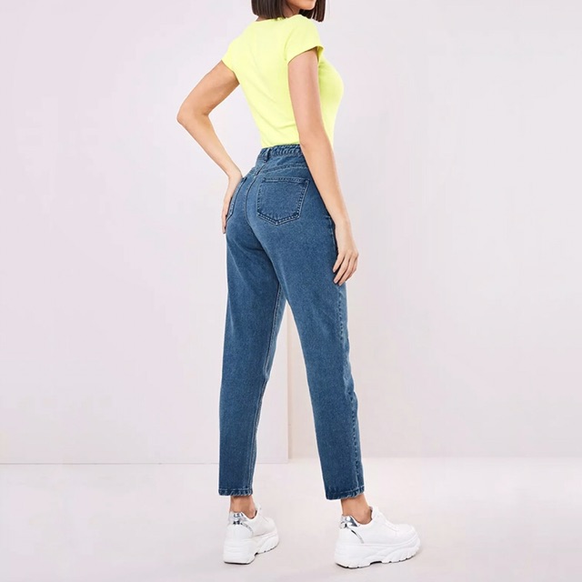 [Size 26-35] Quần Baggy Jean Trơn Đen/Đậm/Nhạt - Lưng Cao, Form Siêu Đẹp