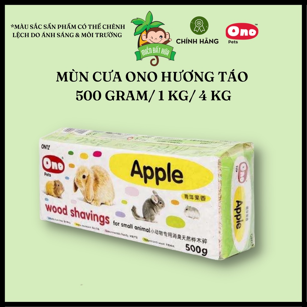Lót chuồng Hamster - Mùn cưa mềm chính hãng Ono 6 mùi hương 500 gram, 1kg, 4kg cho hamster