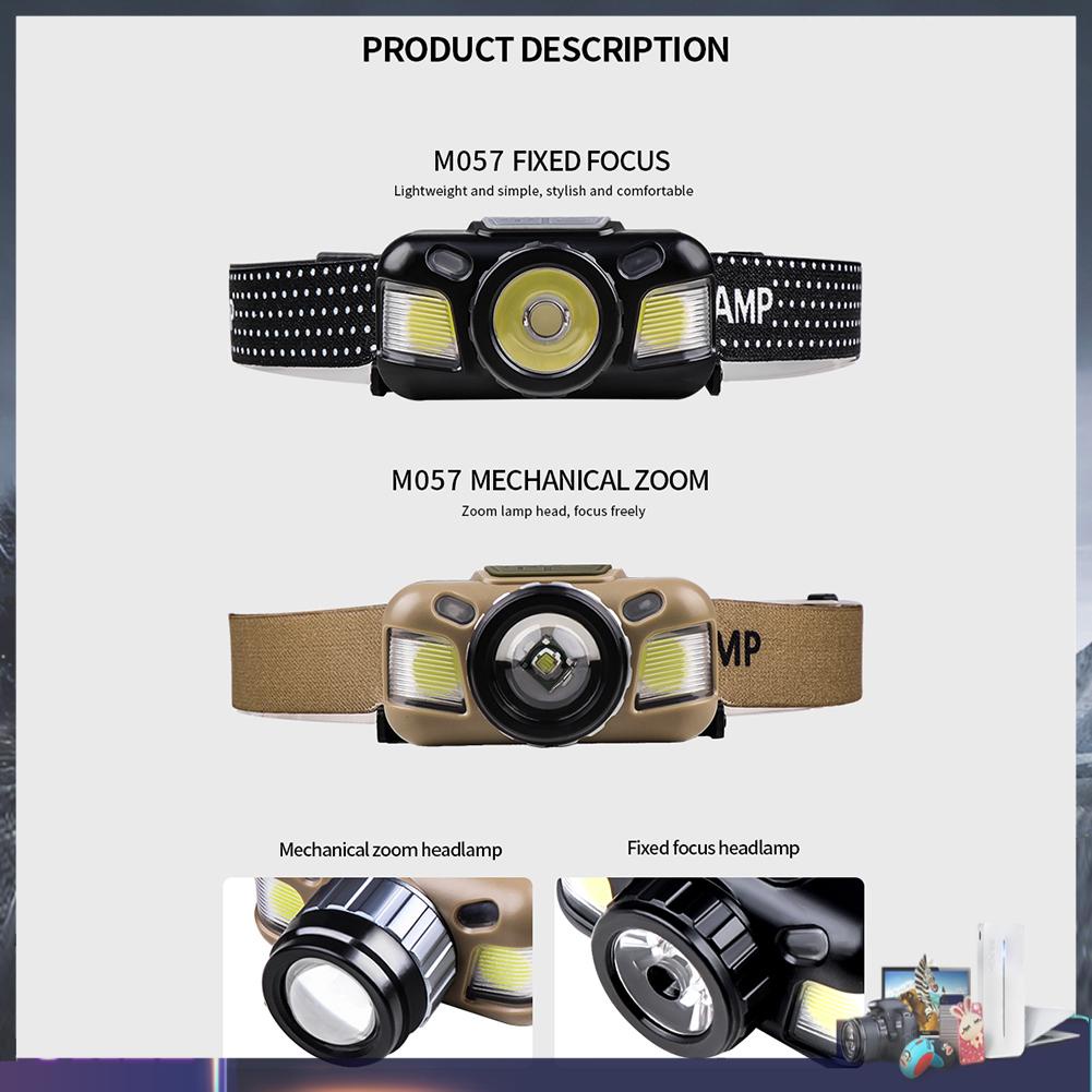 Đèn LED Đội Đầu XPE+COB Chống Thấm Nước 600lm