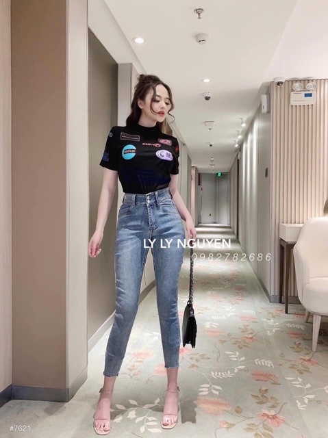 Quần jean dáng ôm co giãn