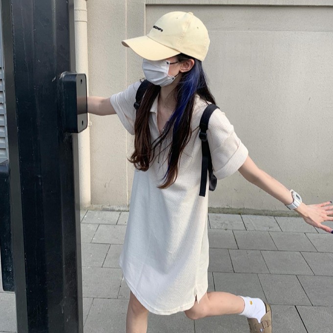 Đầm Polo Ngắn Tay Với Thiết Kế Đơn Giản Xinh Xắn Theo Phong Cách Hàn Quốc 43630 | BigBuy360 - bigbuy360.vn