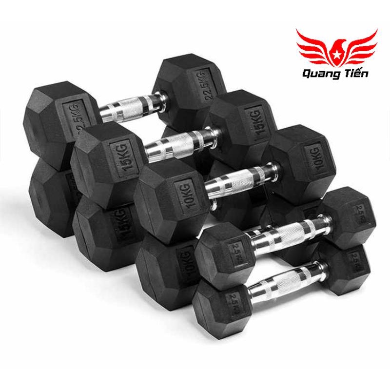 Tạ tay cao su lục giác cao cấp Iron Bull 25 kg nhập khẩu ( giá 1 quả )