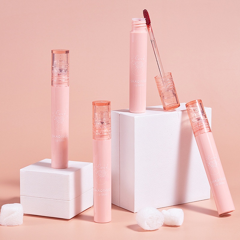 [Hàng mới về] Son bóng cấp ẩm Shaqinuo lâu trôi tông màu xinh xắn