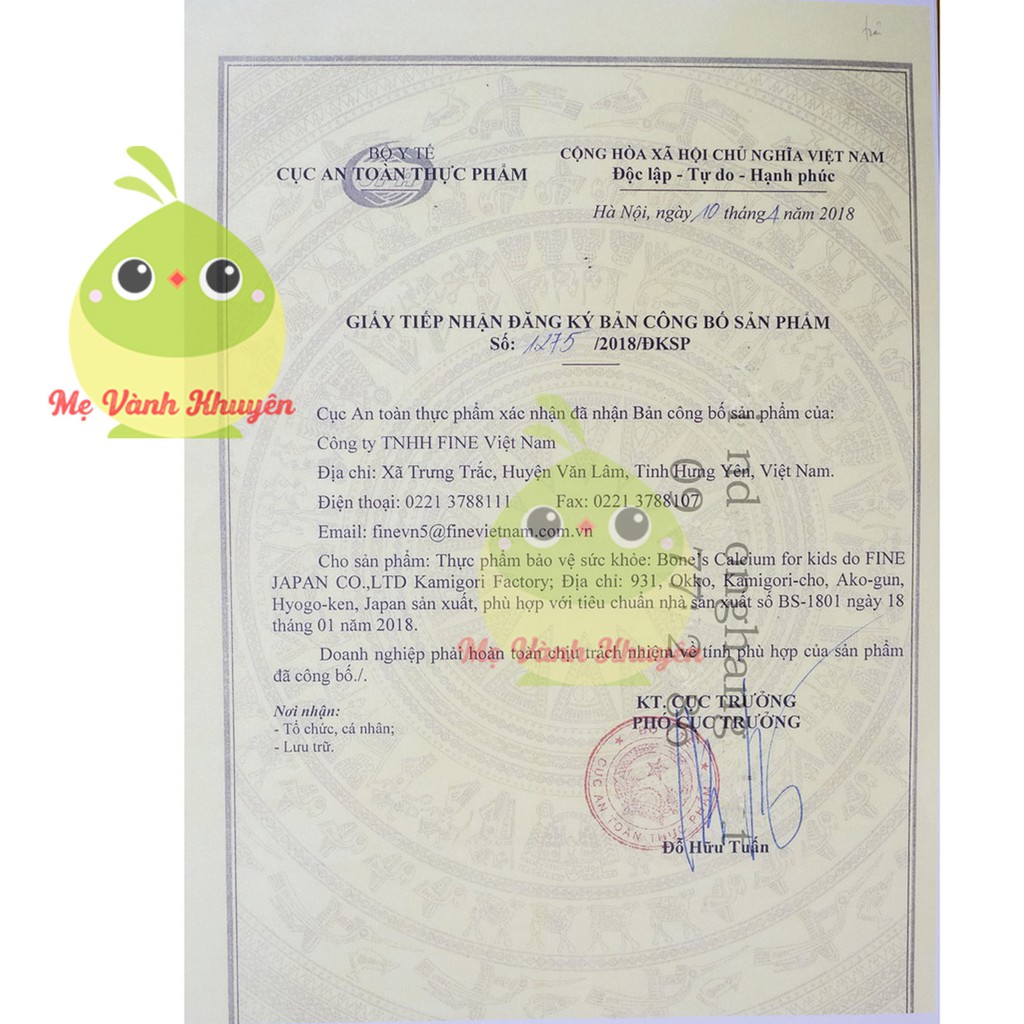 Canxi xương cá tuyết/Tăng chiều cao Bone's Calcium for Kids/GH Creation, Nhật Bản