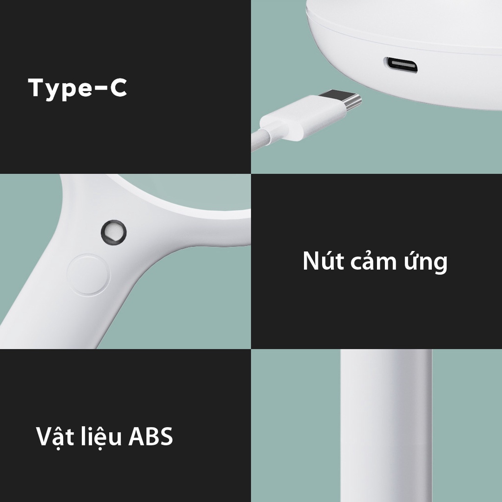 ✅ Kính lúp cầm tay thông minh Xiao Da. Kính lúp có đèn led  đa năng đèn ngủ pin 1800mah