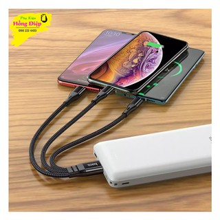 Cáp Sạc Ngắn 25cm 3 Đầu Hoco X47