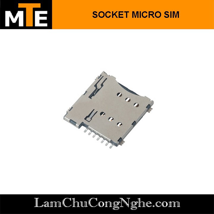 Mới! Socket sim 6P PUSH tự nảy sử dụng micro sim cho module simA6, sim800L ...
