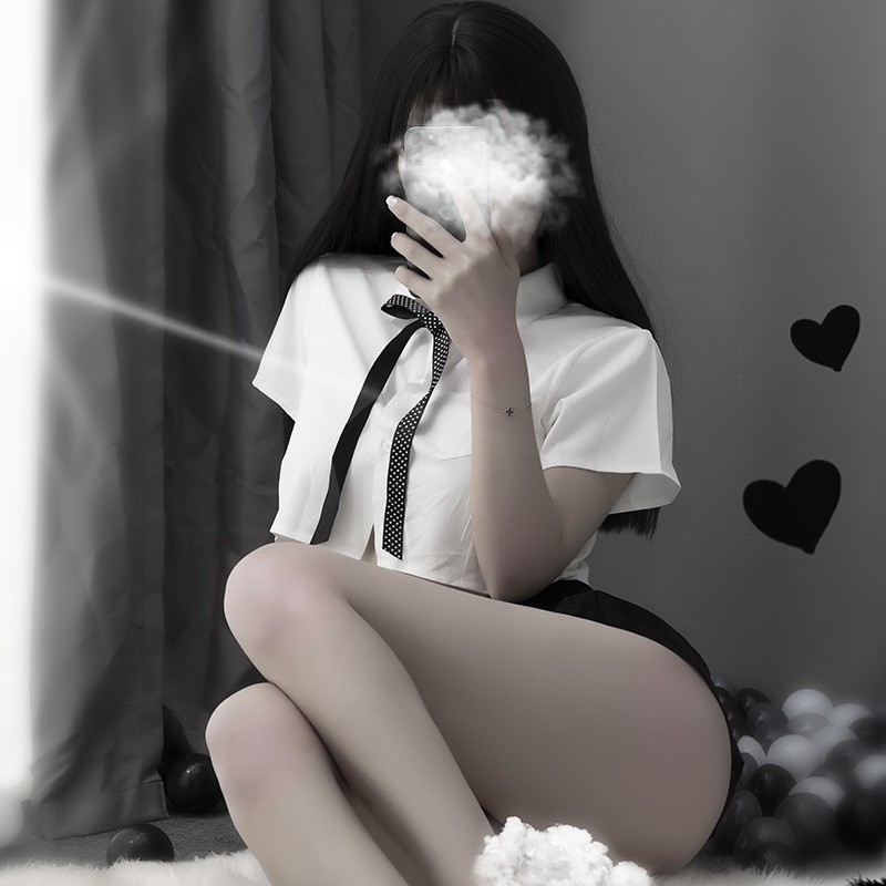 Đồ ngủ cosplay nữ sinh áo trắng chân váy xếp ly gợi cảm | BigBuy360 - bigbuy360.vn