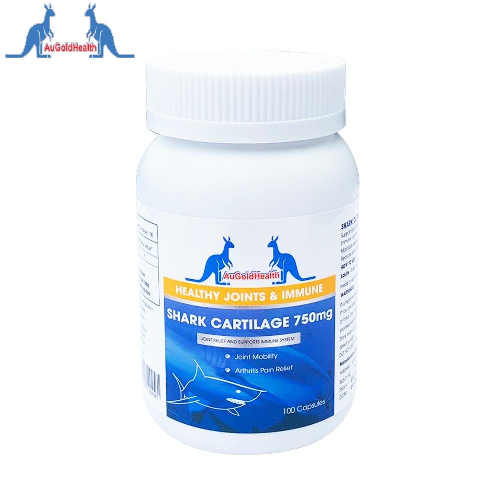 Viên Uống Xương Khớp Sụn Cá Mập Augoldhealth Shark Cartilage 750mg Của Úc _ Jena hàng ngoại