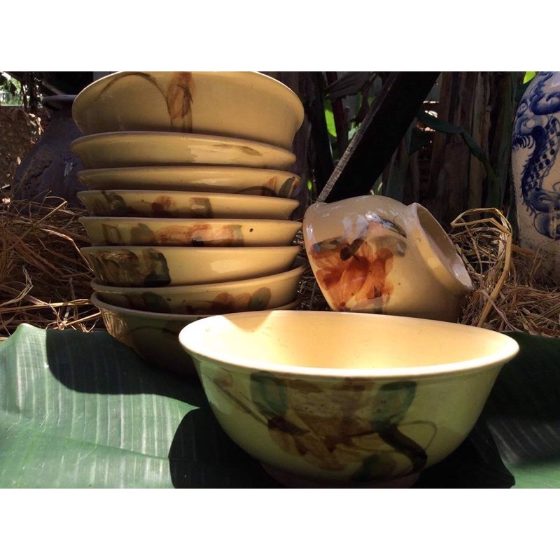 Bộ chén bát Nâu “Hương vị quê nhà “ - Cửa hàng Gốm Hoa Mai chuyên hàng chén bát gốm sứ xưa