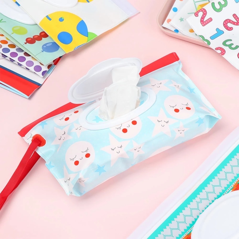 Hộp Đựng Khăn Giấy Ướt EVA Nắp Lật Có Thể Bơm Đầy Lại Cho Xe Đẩy Em Bé / Hoạt Động Ngoài Trời Tiện Lợi