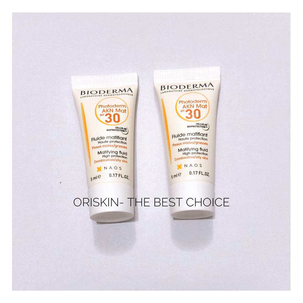 Sample Bioderma Kem Chống nắng dành cho da mụn Bioderma Photoderm Akn Mat Spf30 5ml