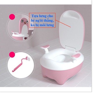 Bô vệ sinh cho bé, bộ vệ sinh cao cấp cho bé Baby Toilet-Tặng chổi vệ sinh