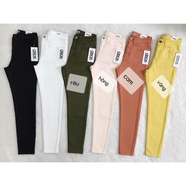 Quần Jean Skinny ôm màu trơn 9 tấc - 105asos | BigBuy360 - bigbuy360.vn