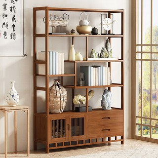 Giá kệ Bogu Vách ngăn sách bằng gỗ nguyên khối của Trung Quốc Duobaoge trang trí cổ tủ trưng bày trà đựng <