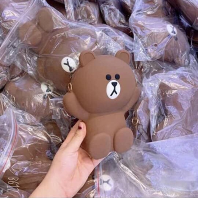 🐻TÚI GẤU BROWN SILICON🐻