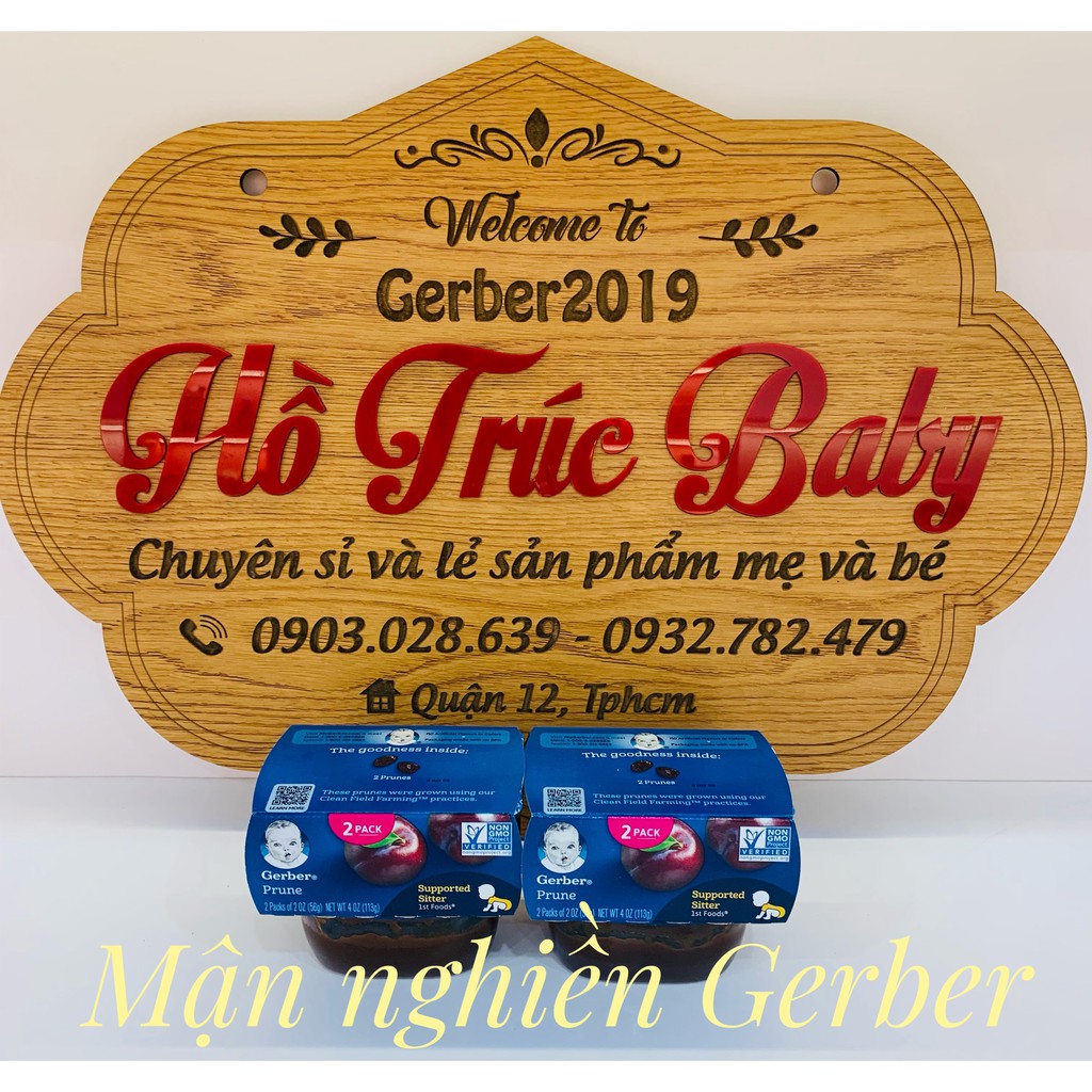 Trái cây nghiền Gerber dành cho bé. Set 2 hộp