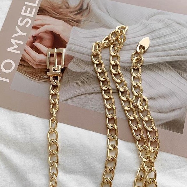 LEEVA - Thắt lưng Leeva Shop, dây nịt nữ dây xích phong cách cá tính PK007