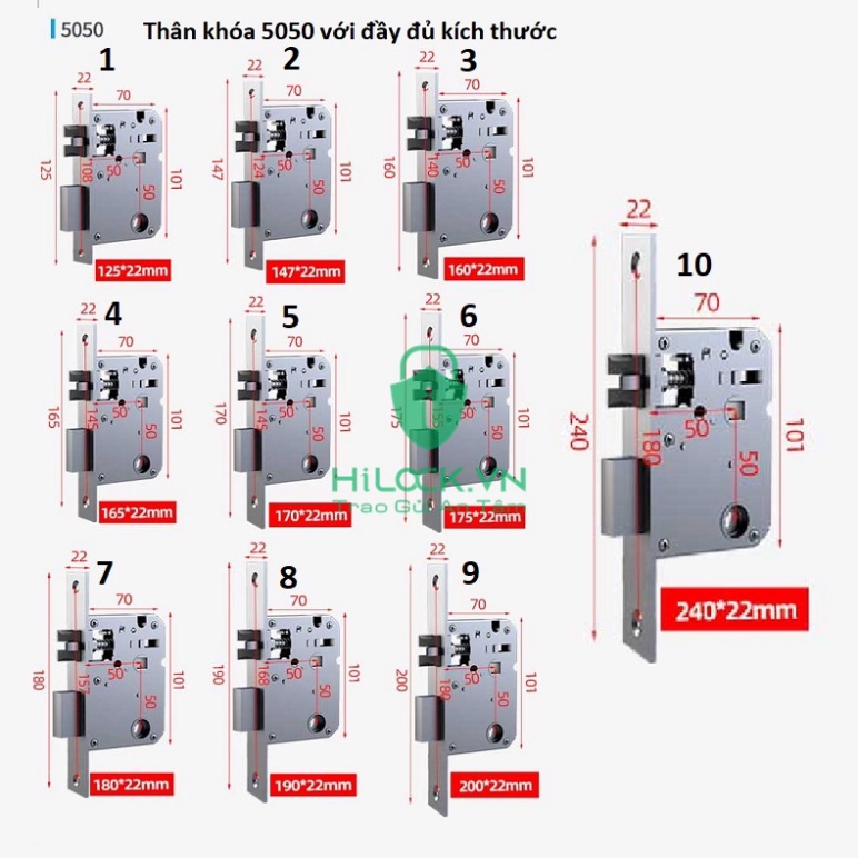 Lõi khoá, thân khóa 5050, 6068, 4585, 3585, 3085, 6085, 2885 dành cho khoá cửa vân tay: tuya, ttlock