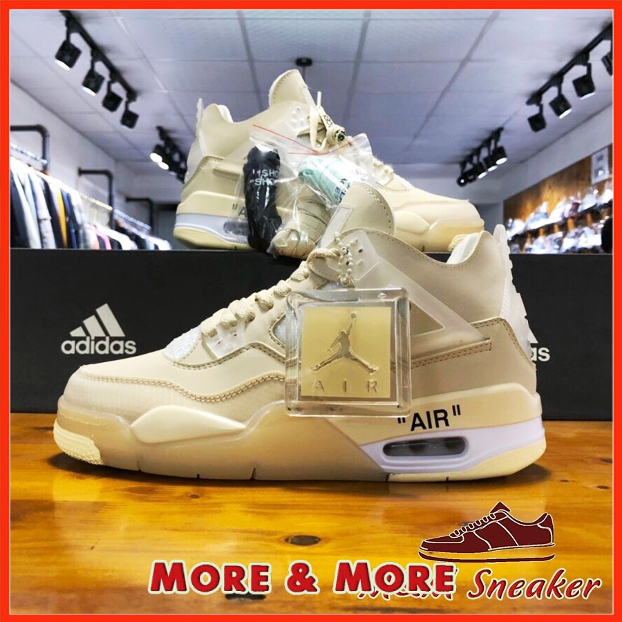 [Bản fix mới] Giày Air Jordan 4 Offwhite Cream/Sail x OG bản đẹp