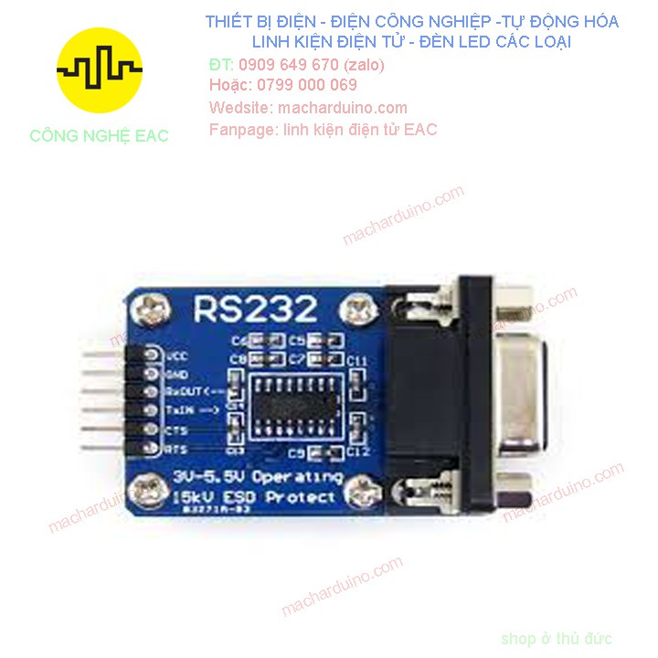 RS232 - Mạch Giao Tiếp Cỗng COM RS232 Sang TTL