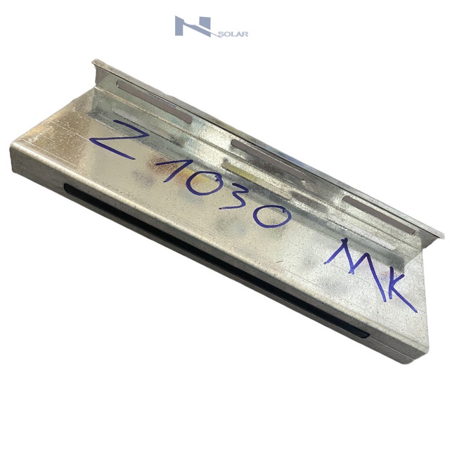 Bát hình chữ Z100x300 mạ kẽm dày 2mm 10x30 - solar panel NLMT, phụ kiện gắn tấm pin năng lượng mặt trời