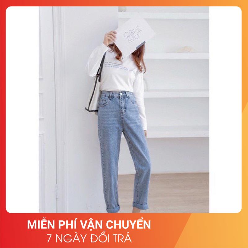 [Loại 1/Freeship] Quần bò nữ Baggy trơn 24APRIL  quần jean tiện lợi cá tính basic kiểu dáng Hàn Quốc