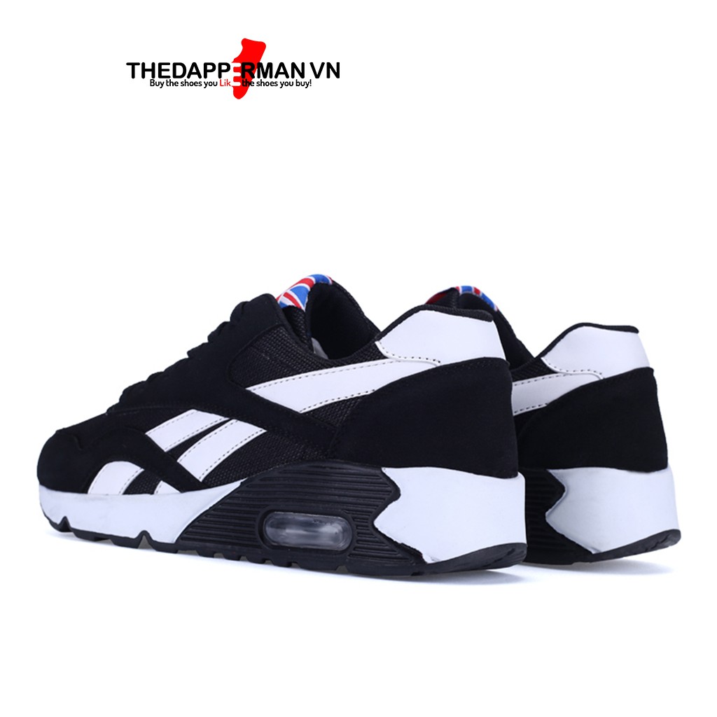 Giày sneaker thể thao nam THEDAPPERMAN TDM861 chất liệu vải kết hợp da lộn, đế cao su ma sát tốt,phù hợp chạy bộ,màu đen